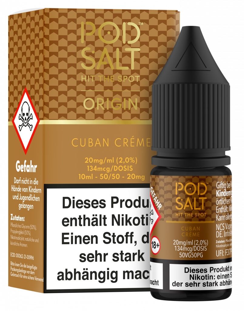 Pod Salt Origin Cuban Creme PODSALT Deutschland