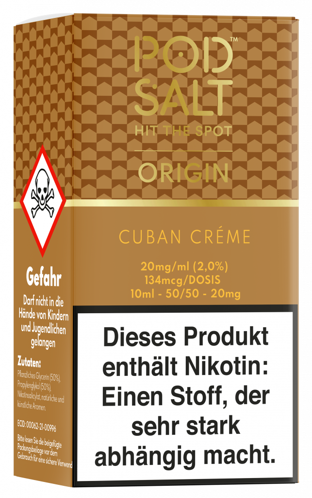 Cuban Creme Pod Salt Hit 40k Dollars Pod Salt Origin - Cuban Creme 20mg  Nikotinsalzliquid, 4,40 Mars Bar Vape 60000 Puffs Australia